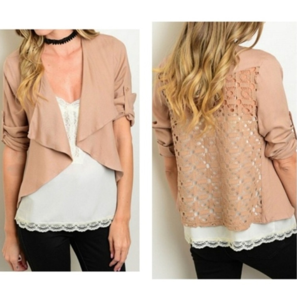 Nude-blush draped cardigan!